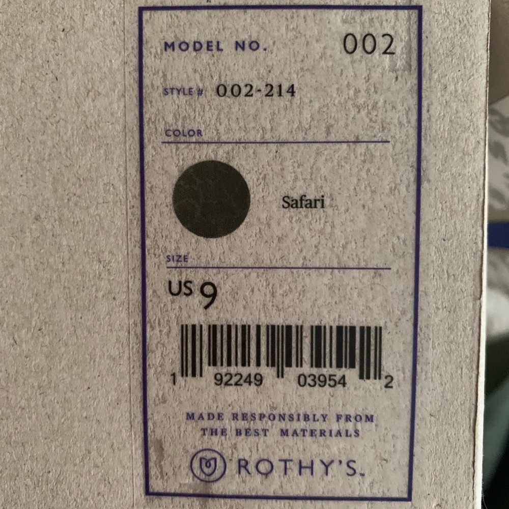 RETIRED ROTHY SAFARI POINTS SIZE 9 - Picture 3 of 5